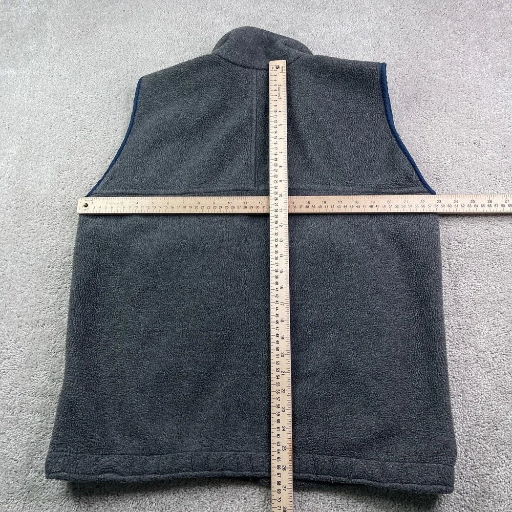Vintage LL Bean Vest Mens Large Grey Fleece Full Zip Mountain Hiking Made in USA